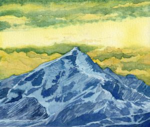 Dolomites Study in Blue and Yellow