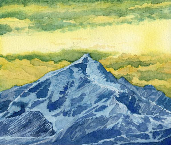 Dolomites Study in Blue and Yellow