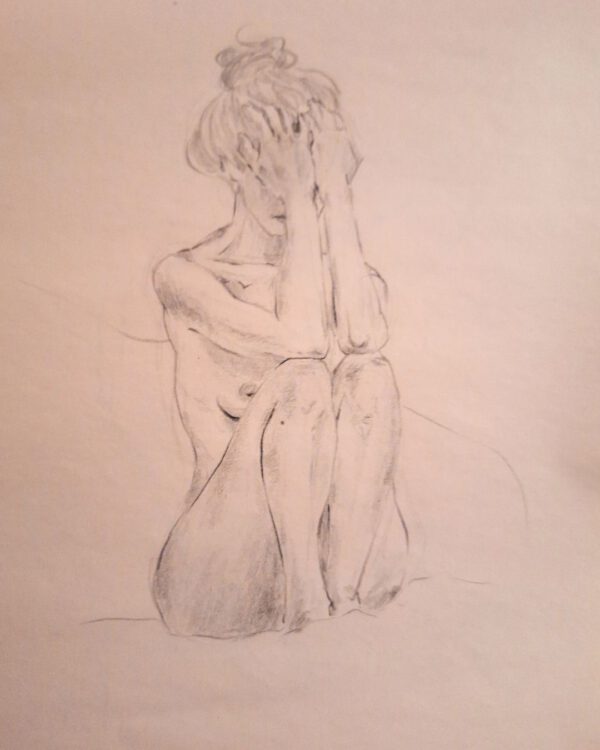 Figure of woman drawn by Anouschka van Wettum
