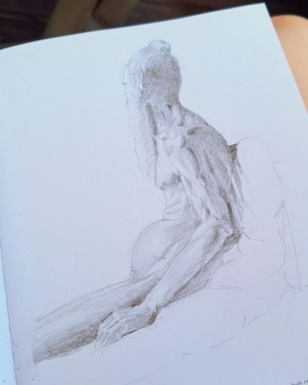 Figure of old man by Seurat drawn by Anouschka van Wettum