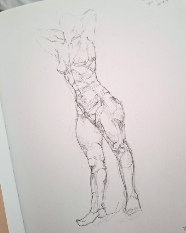 Figure by Giacometti drawn by Anouschka van Wettum