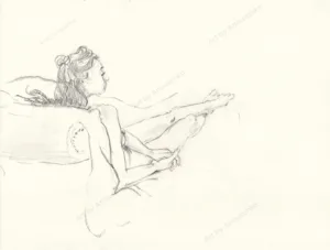 Untitled, Woman Reclining On Couch